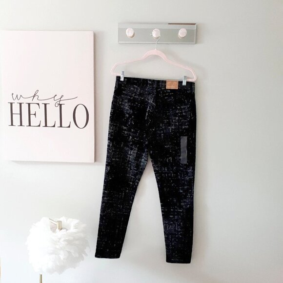 NWT Polo Ralph Lauren skinny high rise ankle black velvet-like glitter jeans - Picture 15 of 16